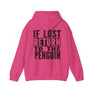 IF LOST LWP - Heavy Blend™ Hooded Sweatshirt (Black Letters)